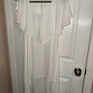 Elegant White Ruffle Dress